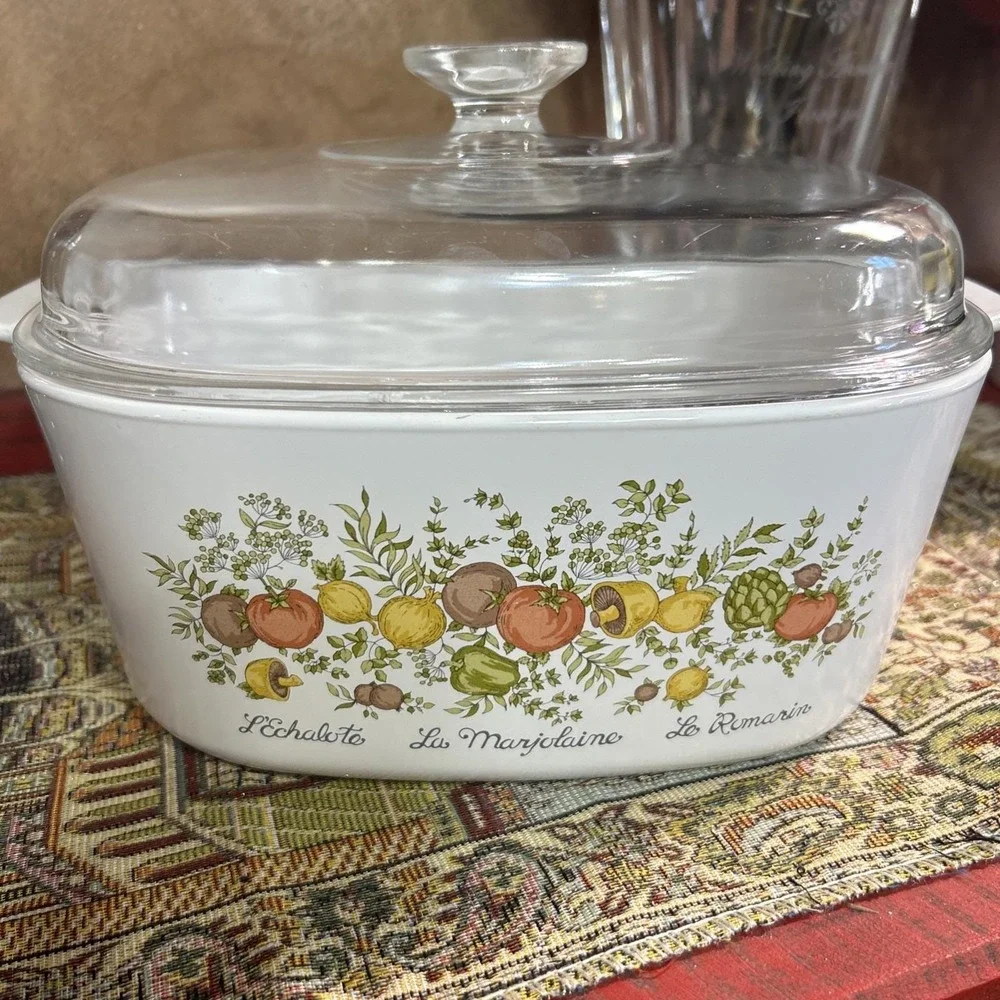 Corning Ware 5 Quart‎ A-5-B Spice Of Life L'Echalote La Marjolaine Le Romarin